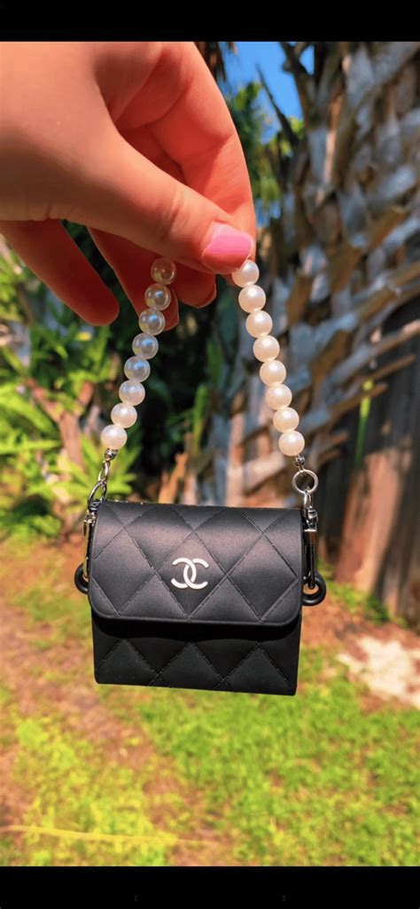 coco chanel airpod case black|Chanel ipad case.